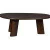 WOOOD Roundly Salontafel - Mangohout - Walnoot - 40x110x60