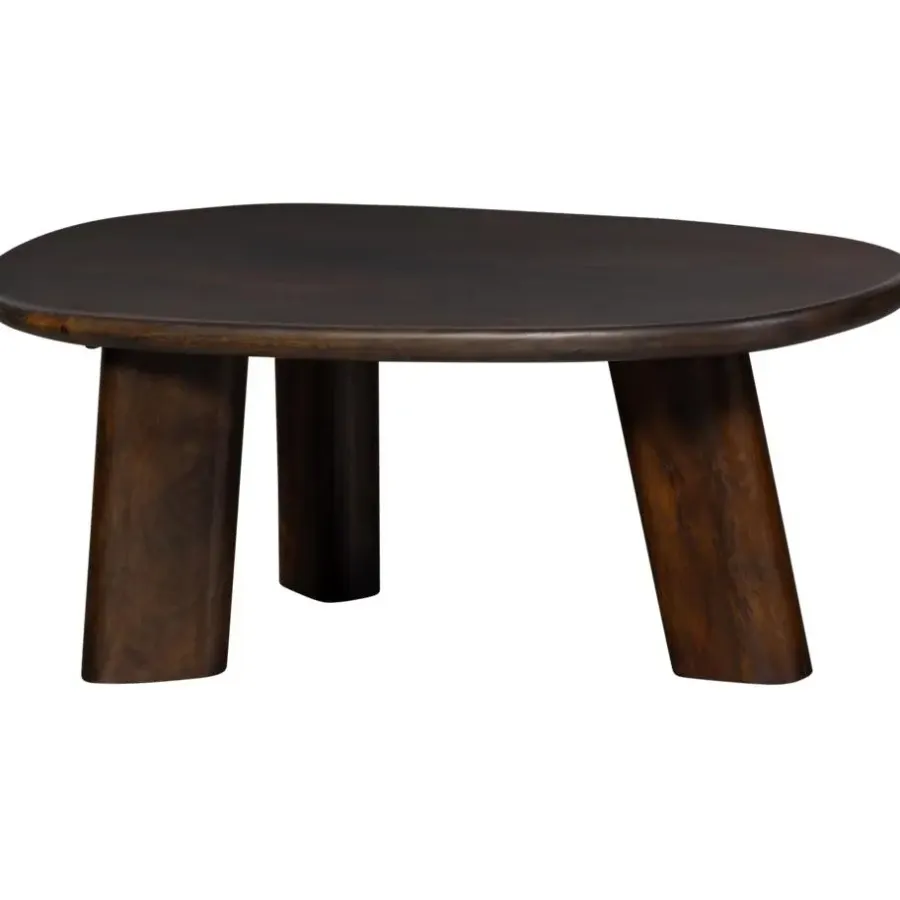 WOOOD Roundly Salontafel - Mangohout - Walnoot - 40x110x60