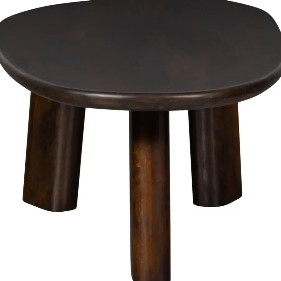 WOOOD Roundly Salontafel - Mangohout - Walnoot - 40x110x60