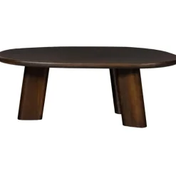 WOOOD Roundly Salontafel - Mangohout - Walnoot - 40x110x60