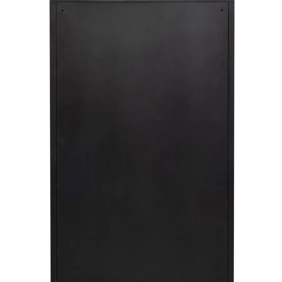 Schoenenkasten-WOOOD Sabine 3-Vaks Schoenenkast - Metaal - Zwart - 103x66x16