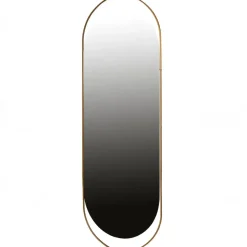 WOOOD Sanou Passpiegel Ovaal XL - Ijzer - Antique Brass - 168x60x1