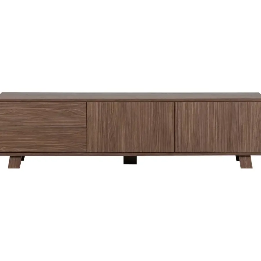 Tv Meubels-WOOOD Seppe TV-meubel - Noten fineer - Noten - 42x160x44