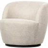Fauteuils-WOOOD Serra Draaifauteuil - Polyester - Off White - 68x70x77