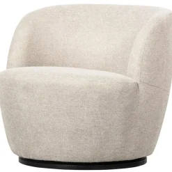 Fauteuils-WOOOD Serra Draaifauteuil - Polyester - Off White - 68x70x77