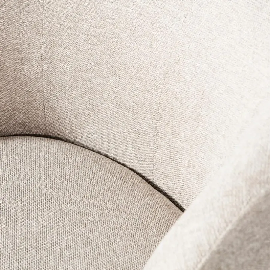 Fauteuils-WOOOD Serra Draaifauteuil - Polyester - Off White - 68x70x77