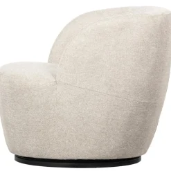 Fauteuils-WOOOD Serra Draaifauteuil - Polyester - Off White - 68x70x77