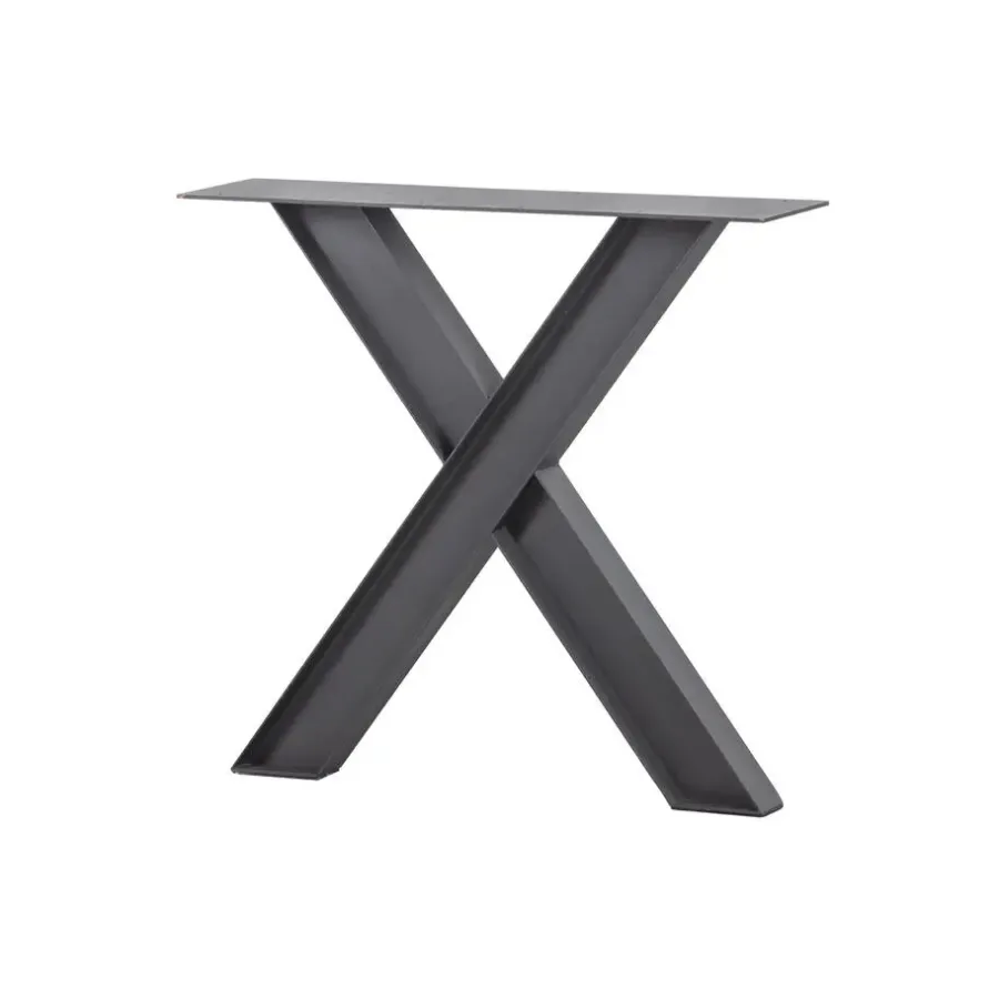 Tafelpoten-WOOOD Tablo Industrial X-poot 1 stuks - Metaal - Zwart - 72x79x10