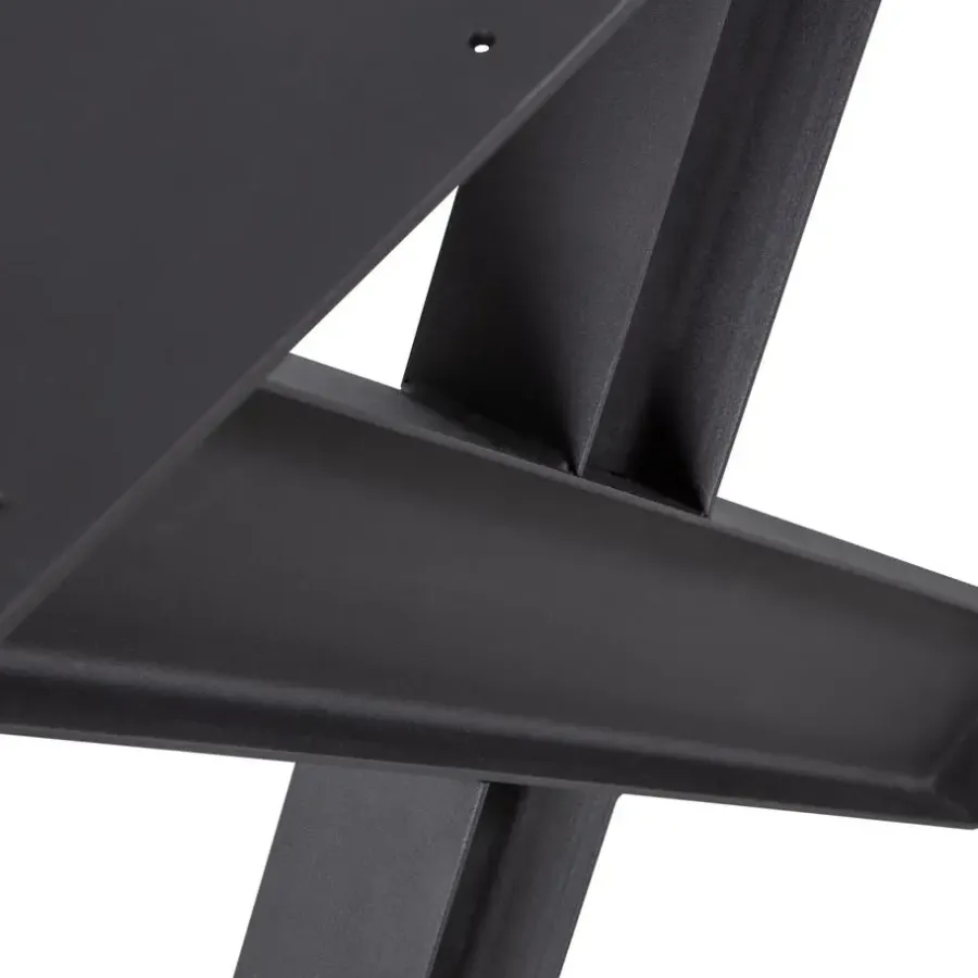 Tafelpoten-WOOOD Tablo Industrial X-poot 1 stuks - Metaal - Zwart - 72x79x10
