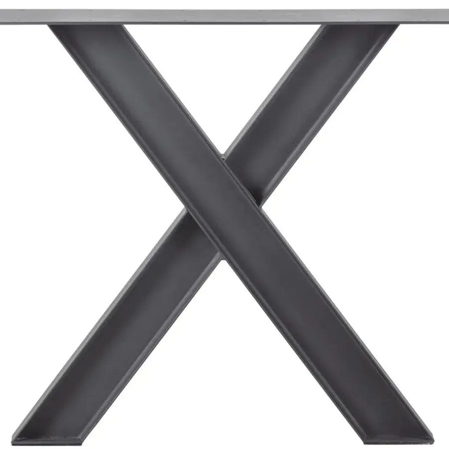 Tafelpoten-WOOOD Tablo Industrial X-poot 1 stuks - Metaal - Zwart - 72x79x10