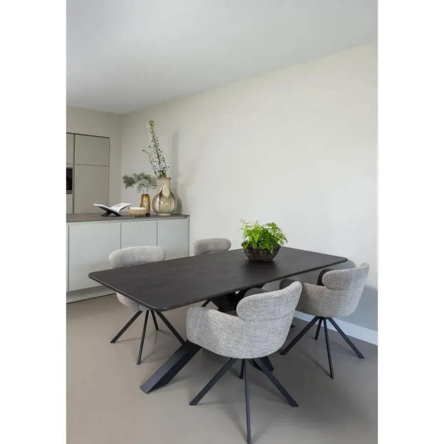 WOOOD Tablo Kruispoot - Metaal - Zwart - 72x159x77