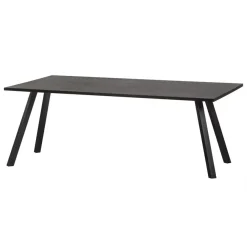 Rechthoekige Eettafels-WOOOD Tablo Tafel met 2-stand Poot - Eiken/Metaal - Zwart - 75x180x90