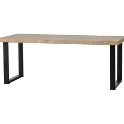 Rechthoekige Eettafels-WOOOD Tablo Tafel Visgraat met U-Poot - Mango - 75x200x90