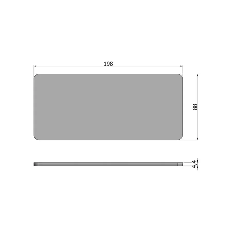 Tafelbladen-WOOOD Tablo Tafelblad Curved - Eiken - Naturel - 5x199x88
