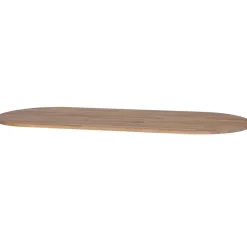 WOOOD Tablo Tafelblad Ovaal - Eiken - Grijze Olie - 220x2,4x90