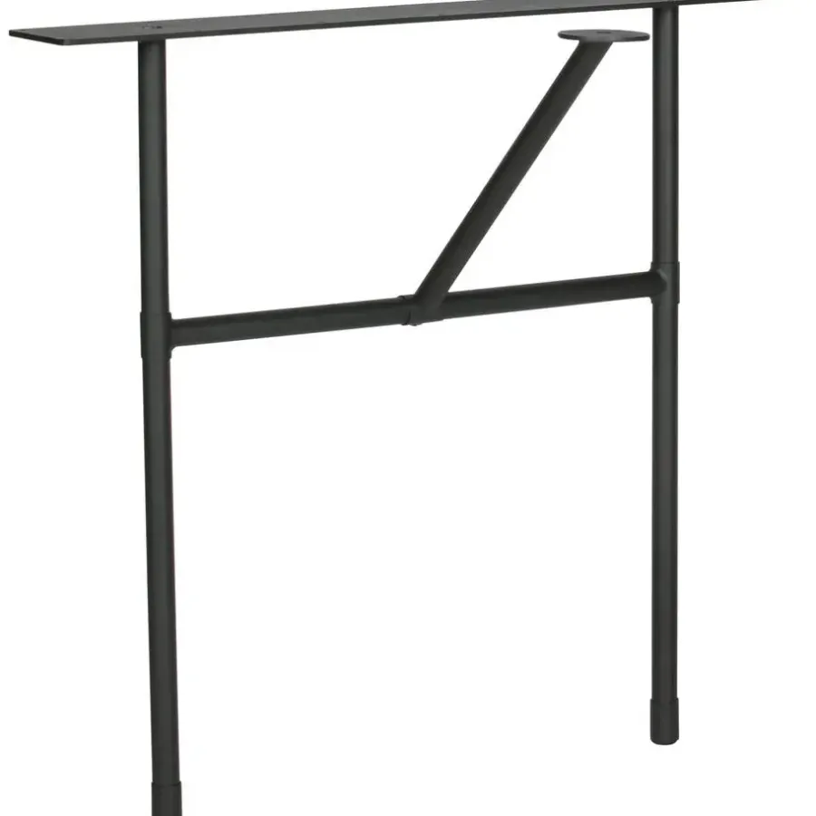 Ovale Eettafels-WOOOD Tablo Tafelblad Ovaal Incl. H-Poot - Onbehandeld - Eiken/Metaal