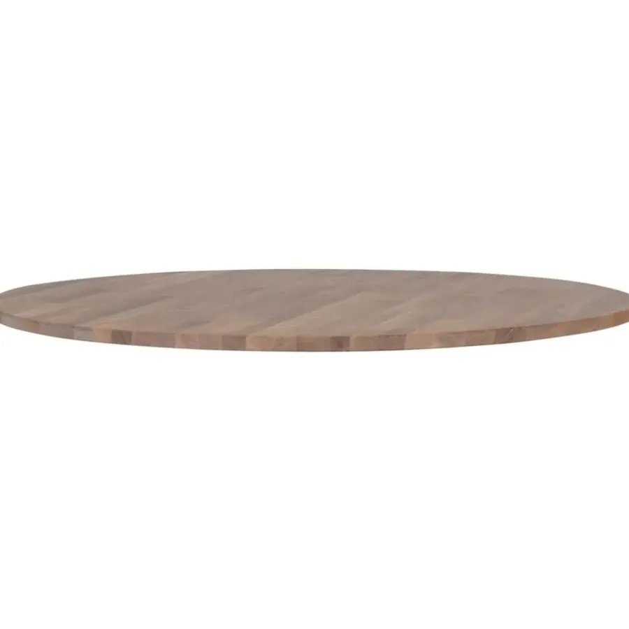 Tafelbladen-WOOOD Tablo Tafelblad Rond - Eiken - Grijze Olie - 2,4x120x120