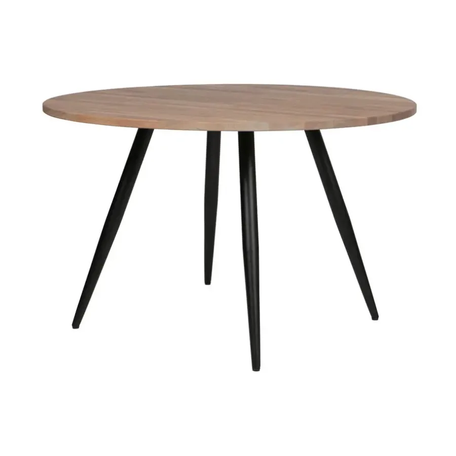 Tafelbladen-WOOOD Tablo Tafelblad Rond - Eiken - Grijze Olie - 2,4x120x120