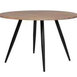 Tafelbladen-WOOOD Tablo Tafelblad Rond - Eiken - Grijze Olie - 2,4x120x120
