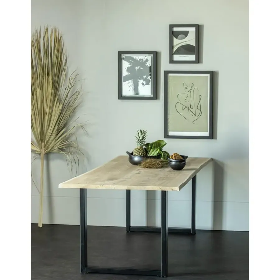 Tafelpoten-WOOOD Tablo U-Poot/Maastricht 1 Stuk - Metaal - Zwart - 72x79x10