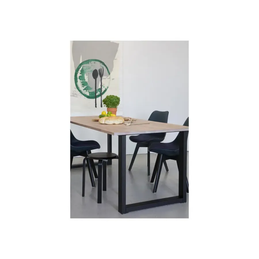 Tafelpoten-WOOOD Tablo U-Poot/Maastricht 1 Stuk - Metaal - Zwart - 72x79x10