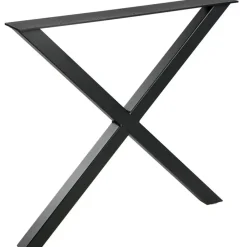 WOOOD Tablo X-Poot 1 Stuks - Metaal - Zwart - 72x79x10
