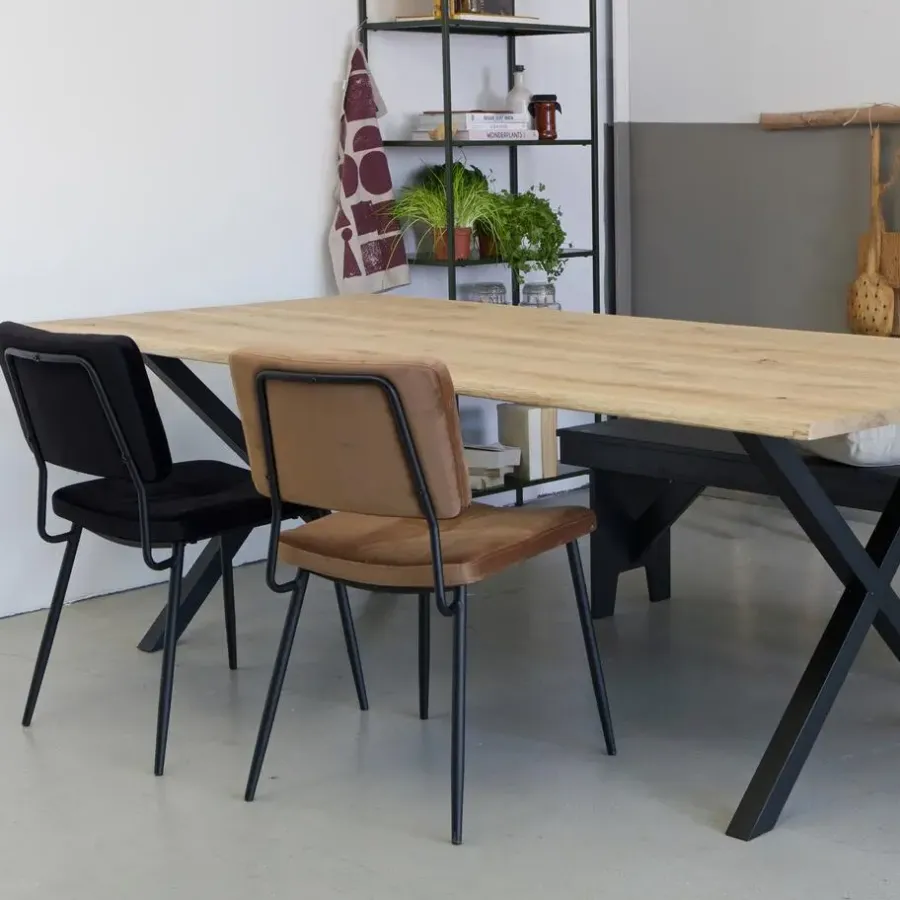 WOOOD Tablo X-Poot 1 Stuks - Metaal - Zwart - 72x79x10
