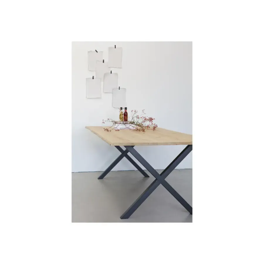 WOOOD Tablo X-Poot 1 Stuks - Metaal - Zwart - 72x79x10