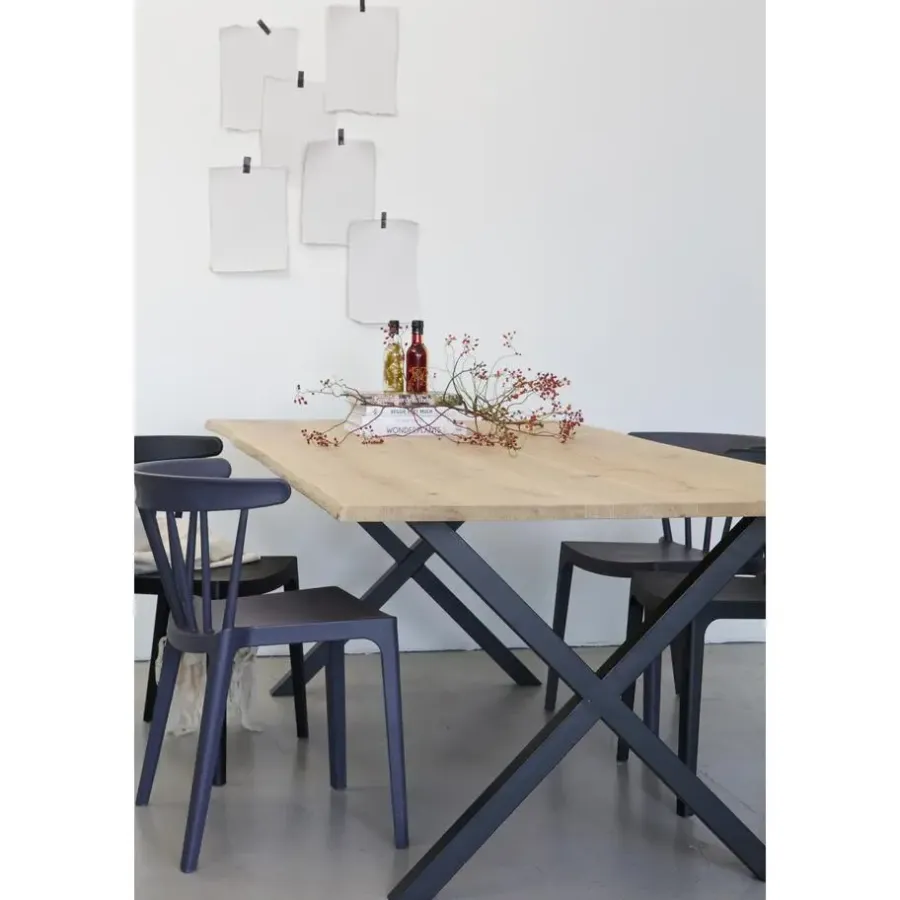 WOOOD Tablo X-Poot 1 Stuks - Metaal - Zwart - 72x79x10