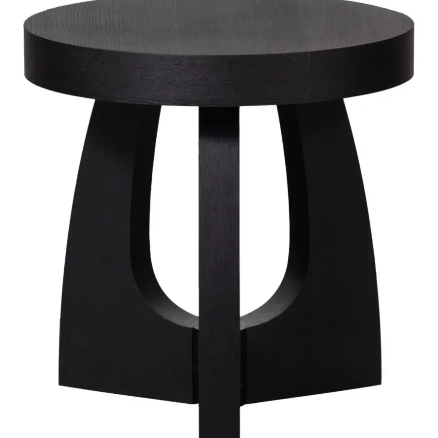 WOOOD Tala Bijzettafel - MDF Fineer - Zwart - 45x45x45