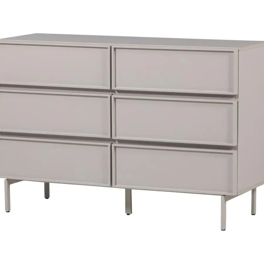 WOOOD Tours Ladekast 6 Lades - Melamine/ MDF - Zand - 80x120x42