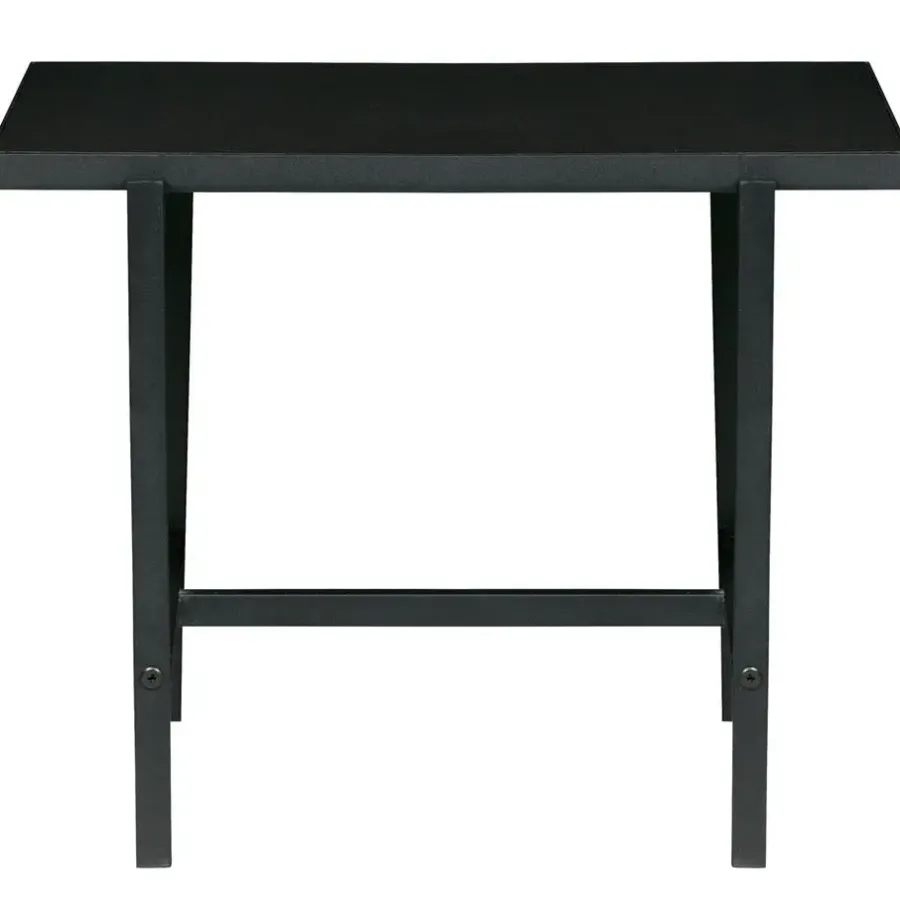 WOOOD Turn Around Bijzettafel - Hout/Metaal - Zwart - 40x50x44