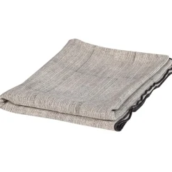 WOOOD Unique Plaid - Viscose/Linnen - Zwart/Off White - 53x49x48