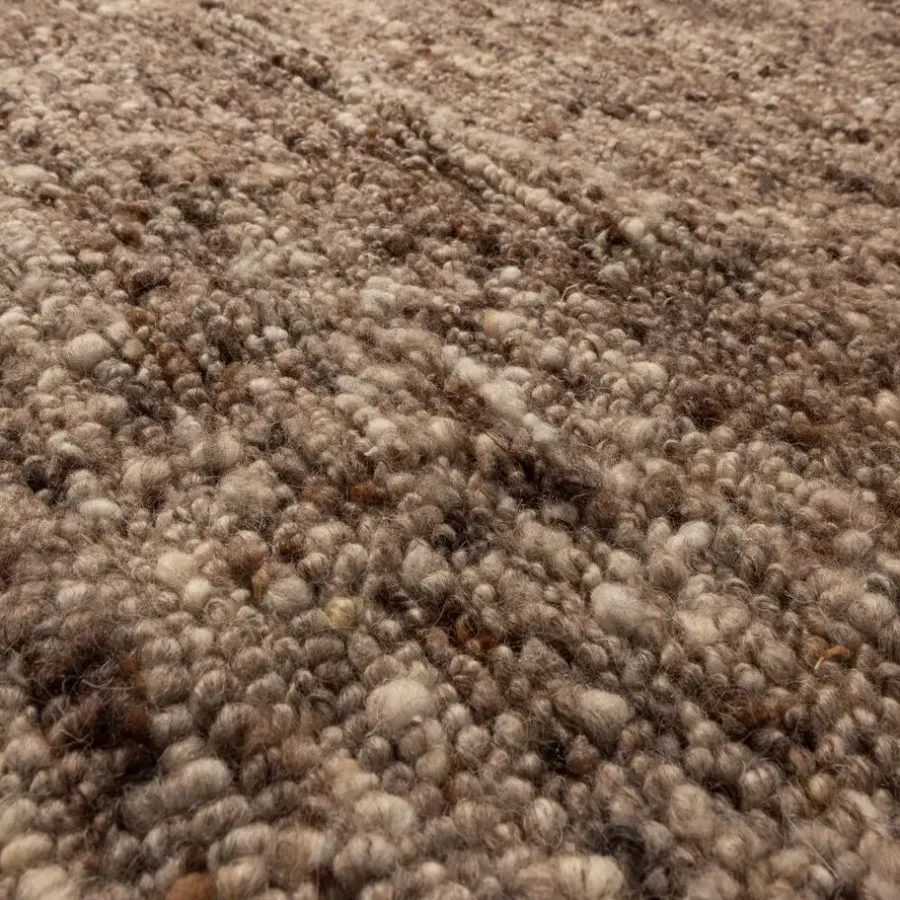 WOOOD vloerkleed Efia - Wol - Bruin Melange - 170x240 cm