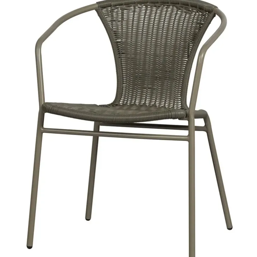 Tuinstoelen-WOOOD Weston Stoelen Buiten - Rattan/Metaal - Jungle - Set van 4