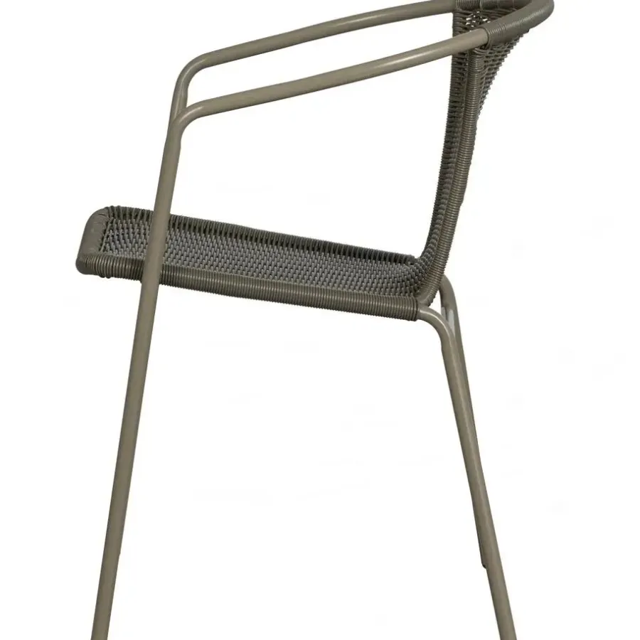 Tuinstoelen-WOOOD Weston Stoelen Buiten - Rattan/Metaal - Jungle - Set van 4