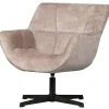WOOOD Wibo Draaifauteuil - Chenille - Taupe - 94x71x83