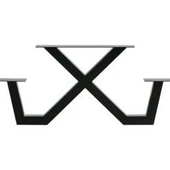 WOOOD X-Poot Picknick Buiten Tablo - Metaal - Zwart - 70x142x13