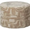 WOOOD Yago Poef - Polyester - Naturel - 43x60x60