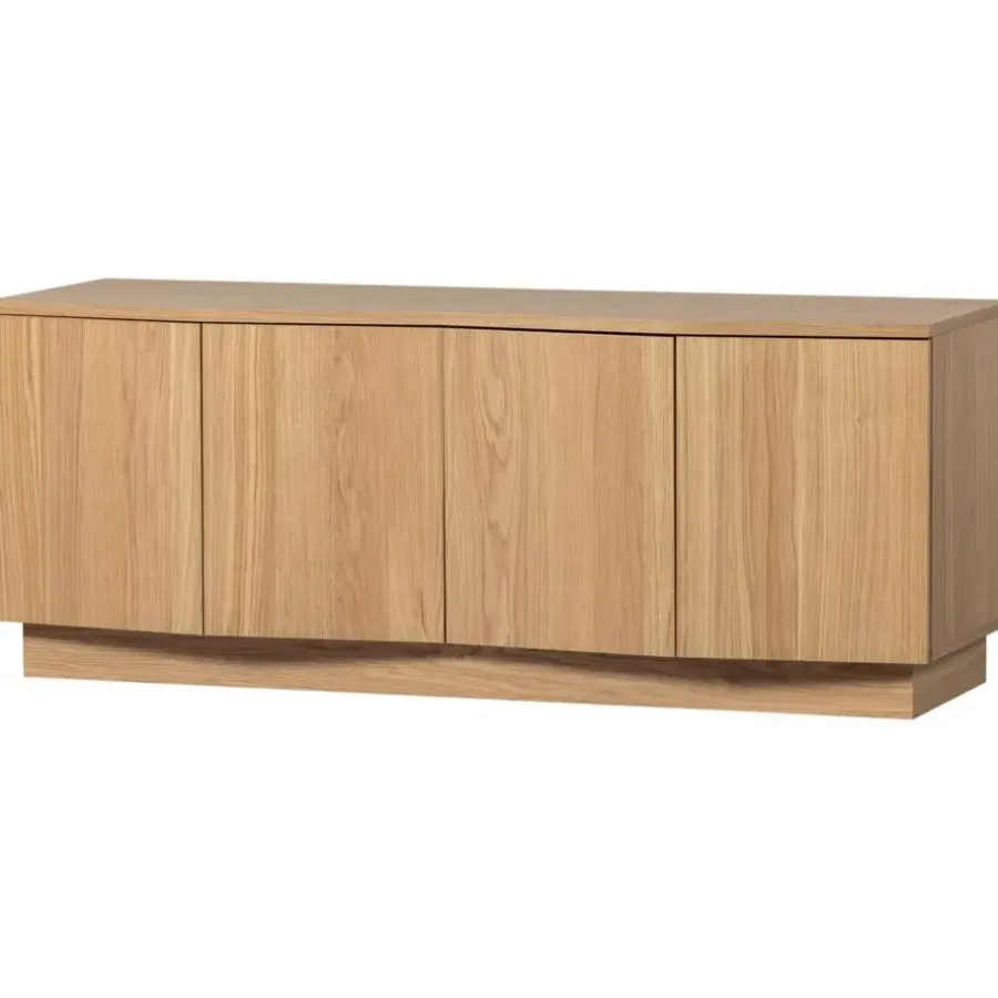 Tv Meubels-WOOOD Zuma tv-meubel - Push-To-Open - Eiken - Transparant - 52x133x45