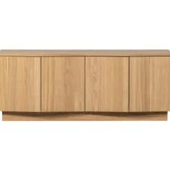 Tv Meubels-WOOOD Zuma tv-meubel - Push-To-Open - Eiken - Transparant - 52x133x45