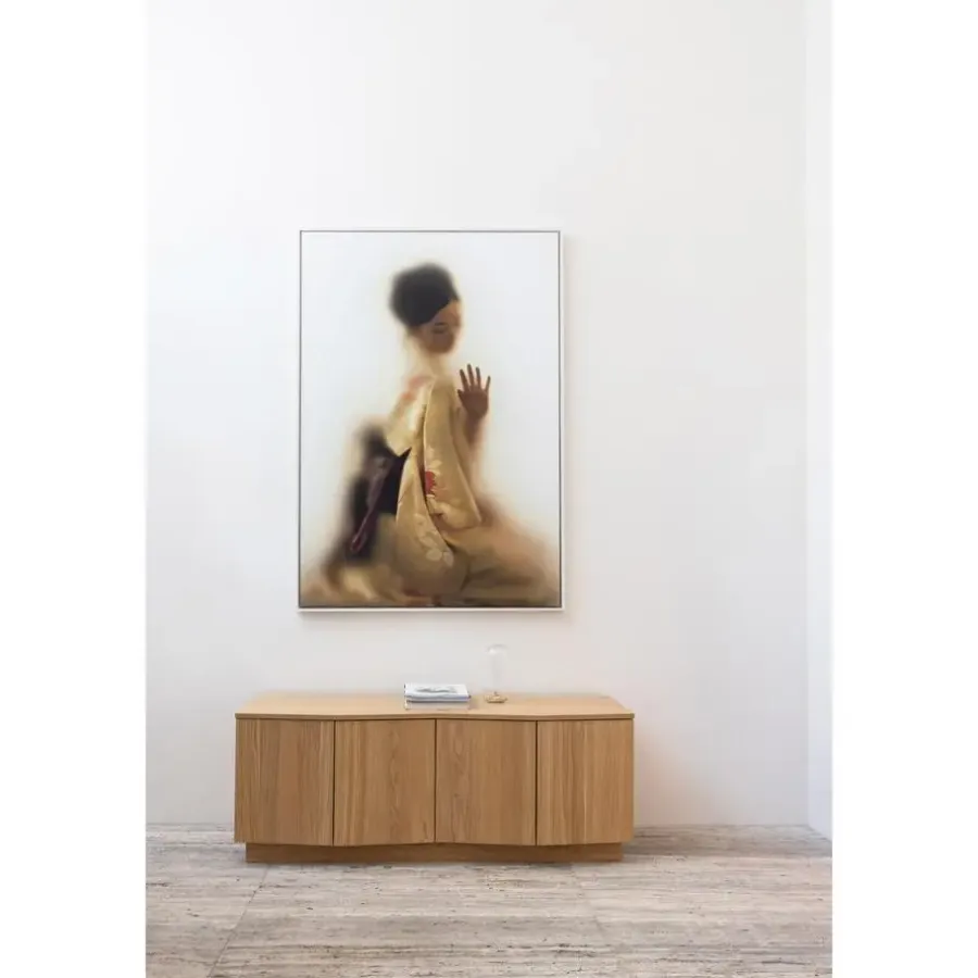 Tv Meubels-WOOOD Zuma tv-meubel - Push-To-Open - Eiken - Transparant - 52x133x45