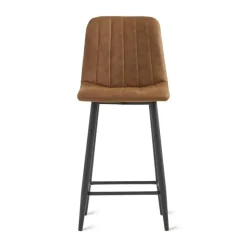 HomeMixx 2x Barkruk Jax - Microleder Cognac (Set van 2)