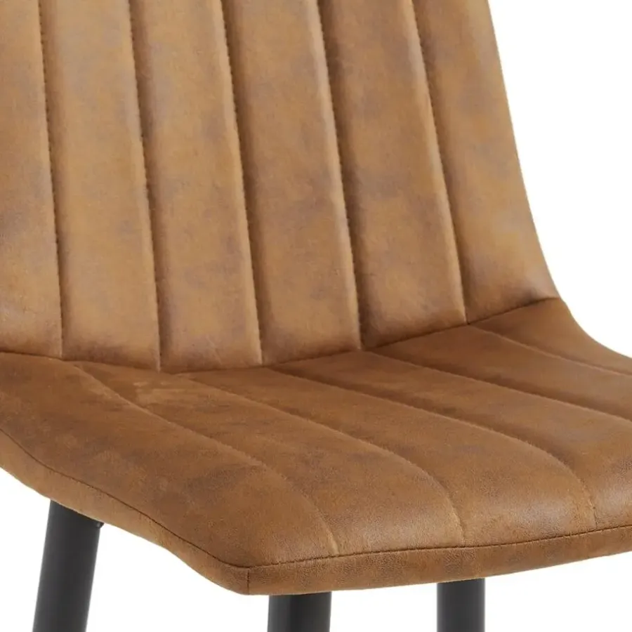 HomeMixx 2x Barkruk Jax - Microleder Cognac (Set van 2)