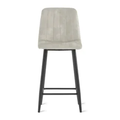Barkrukken-HomeMixx 2x Barkruk Jax - Velvet Taupe (Set van 2)