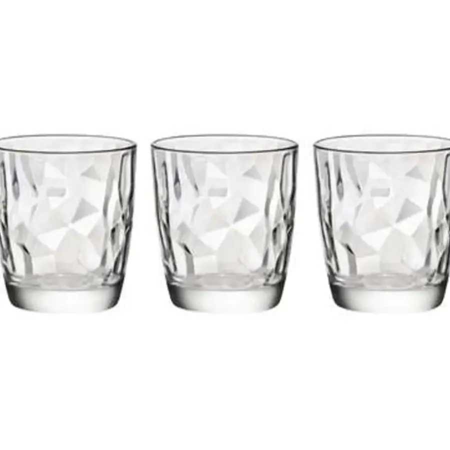Waterglazen-Bormioli Rocco 3x Stuks tumbler waterglazen/sapglazen Diamond 305 ml