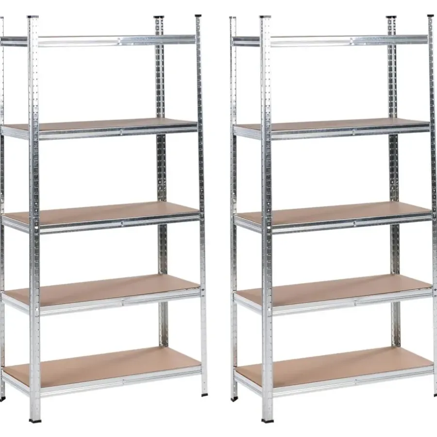 Stellingkasten-Leen Bakker XITTA - Stellingkast set van 2 - Zilver - 150 cm - Staal