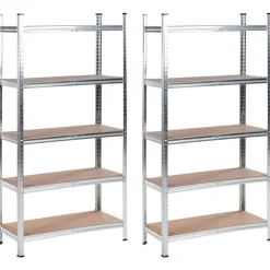 Stellingkasten-Leen Bakker XITTA - Stellingkast set van 2 - Zilver - Staal