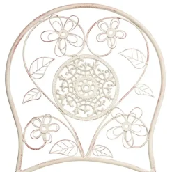 Bistro- & Balkonsets-Leen Bakker YAVIZA - Set van 2 tuinstoelen - Lichtbeige - IJzer