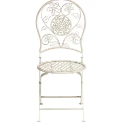 Bistro- & Balkonsets-Leen Bakker YAVIZA - Set van 2 tuinstoelen - Lichtbeige - IJzer